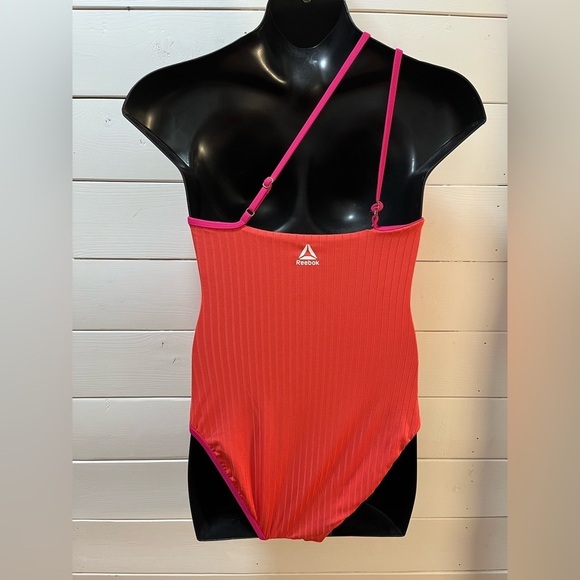 REEBOK • One-Shoulder Ribbed Swimsuit • Size L - Picture 3 of 6